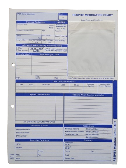 Respite Medication Chart - CRC02