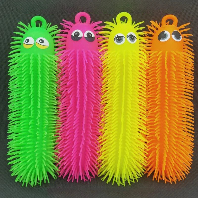 77HD Kids Pinch Vent Flashing LED Caterpillars Ball Toy for Boys/Girls Birthday Gifts