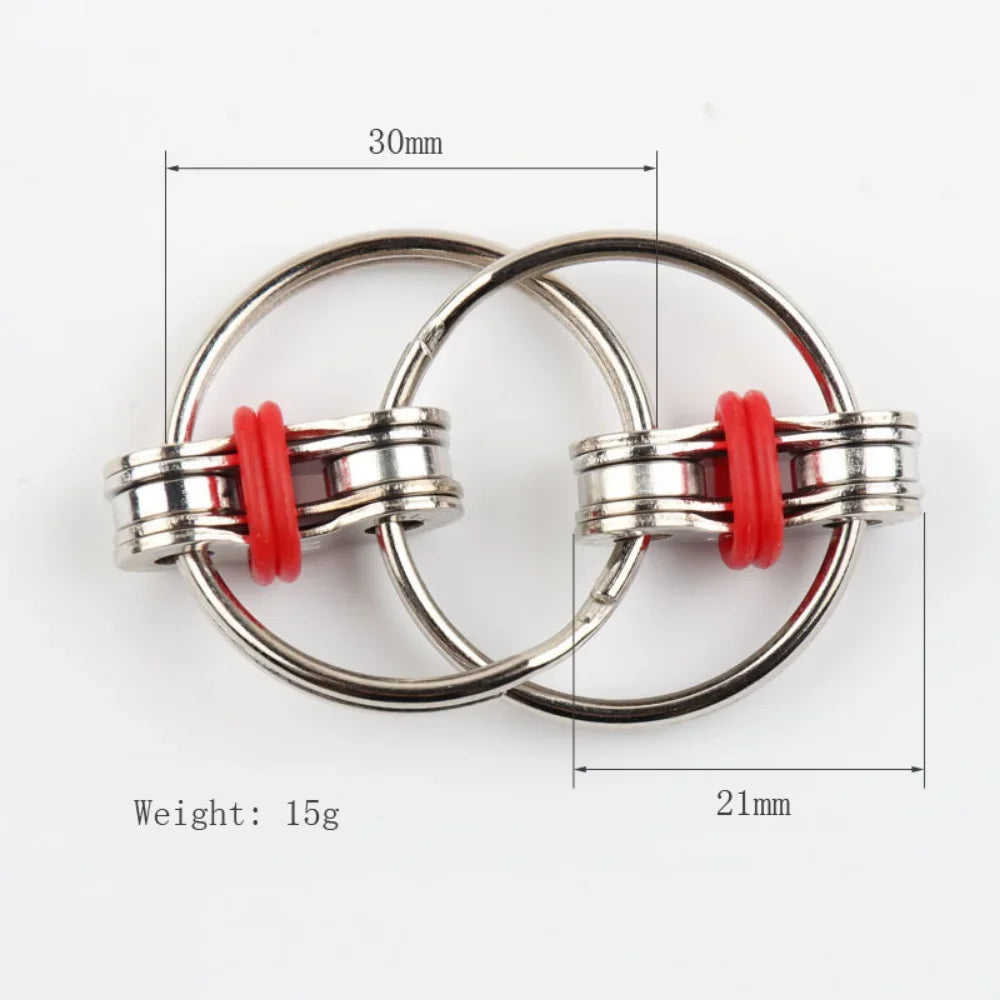 Creative Antistress Toys Metal Decompression Chain Fidget Toys for Autism ADHD Stress Relief Hands Funny Keychain for Kids Adult