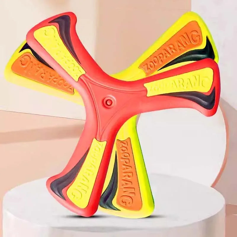 Children Boomerang Soft Three-leaf Cross Adult-kids Interactive Outdoor Toy Early Education Puzzle Decompression Gift